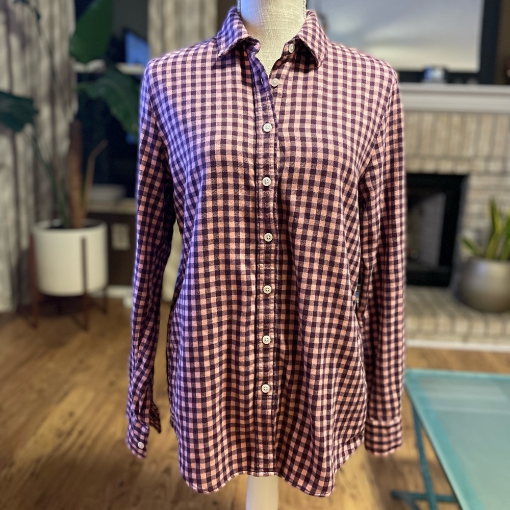 Lands End Plaid Long Sleeve Shirt
